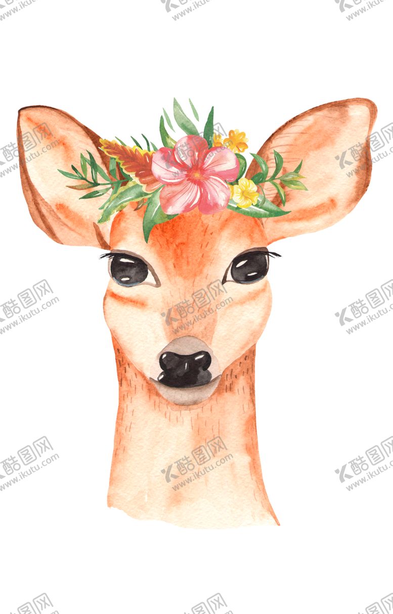 编号：83402806191139053360【酷图网】源文件下载-水彩卡通动物插画