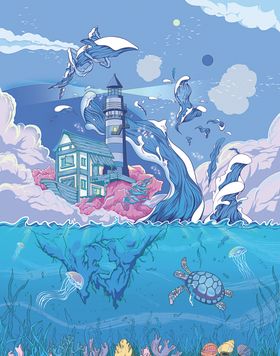 蓝色海洋banner背景