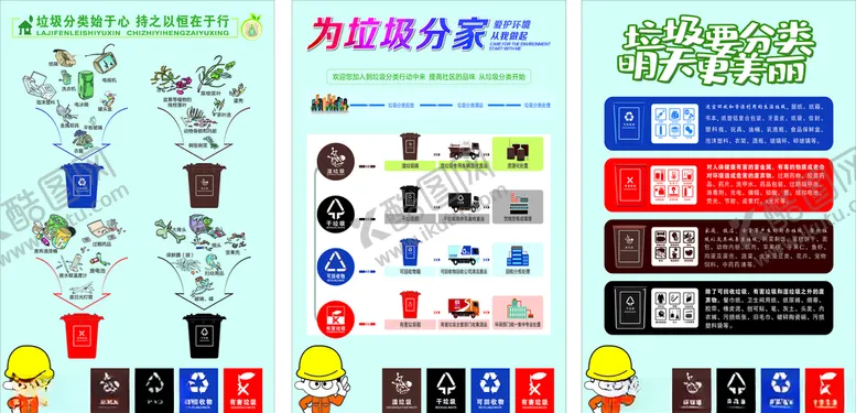编号：90629706301450001405【酷图网】源文件下载-垃圾分类标语海报