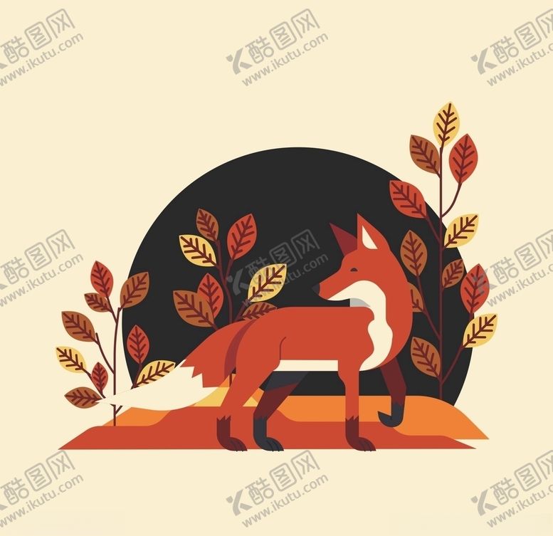 编号：37919307140149462617【酷图网】源文件下载-狐狸插画