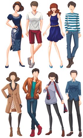 多人Q版人物插画