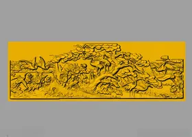CAD装饰画3D模型室内设计吊顶线雕塑