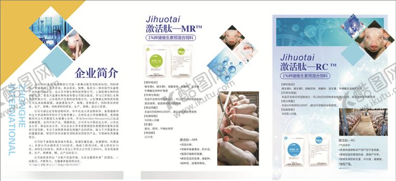 编号：89641309292157131489【酷图网】源文件下载-猪饲料折页