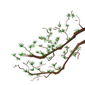 水墨中国风迎客松