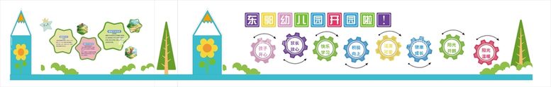 编号：44150010292016444074【酷图网】源文件下载-幼儿园文化墙