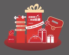 汽车双十二美陈布置