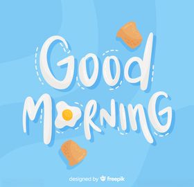 创意早上好艺术字设计