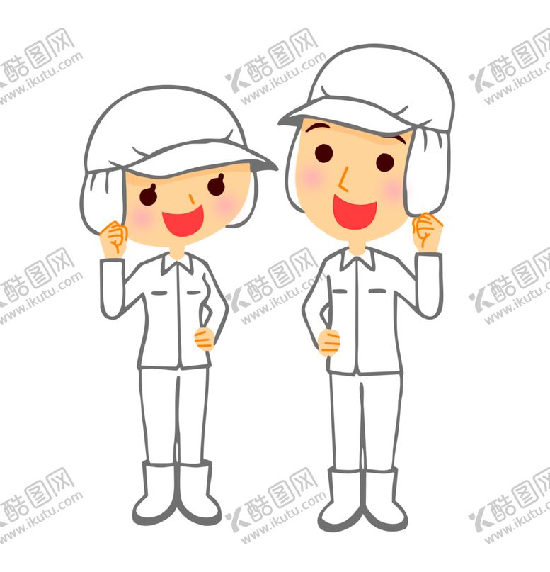 编号：60316009210448424844【酷图网】源文件下载-食品工厂工人卡通形象