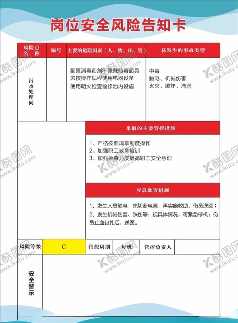 编号：96646307021000101223【酷图网】源文件下载-海安安全风险卡