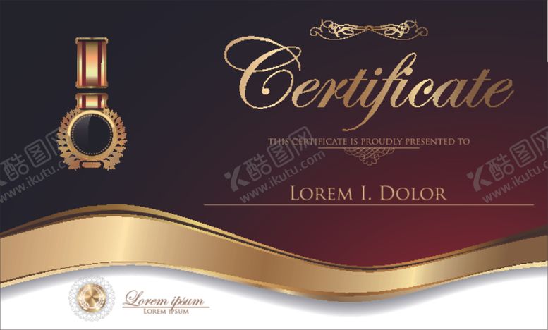 编号：23221010111425445362【酷图网】源文件下载-证书模板