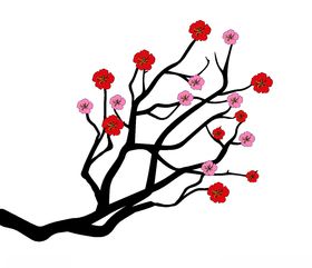 手绘梅花
