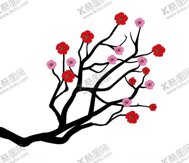 编号：87832010250014124285【酷图网】源文件下载-手绘梅花