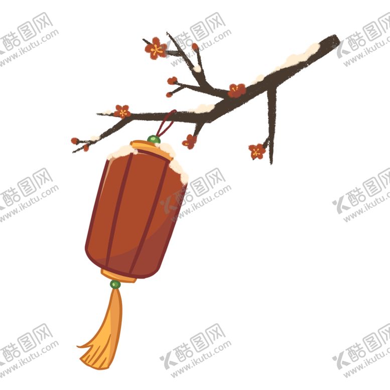 编号：18933107130721163064【酷图网】源文件下载-中国风灯笼梅花元素PNG
