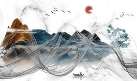 大理石山水线条