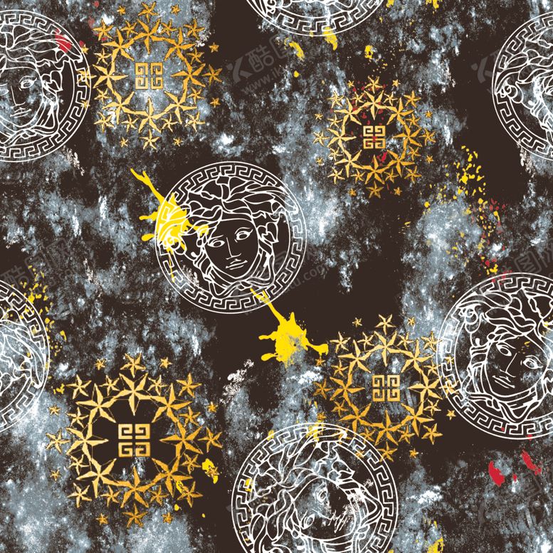 编号：77330505120403227676【酷图网】源文件下载-大牌范思哲数码印花男装