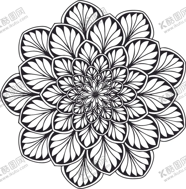 编号：69222610142300223110【酷图网】源文件下载-曼陀罗花纹