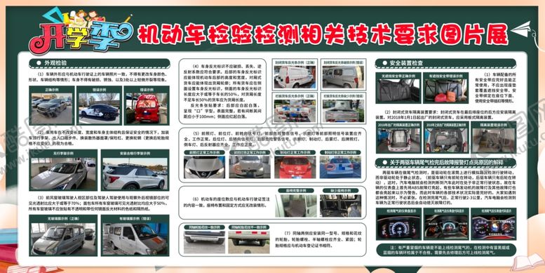 编号：44632302030817482380【酷图网】源文件下载-机动车检验展板