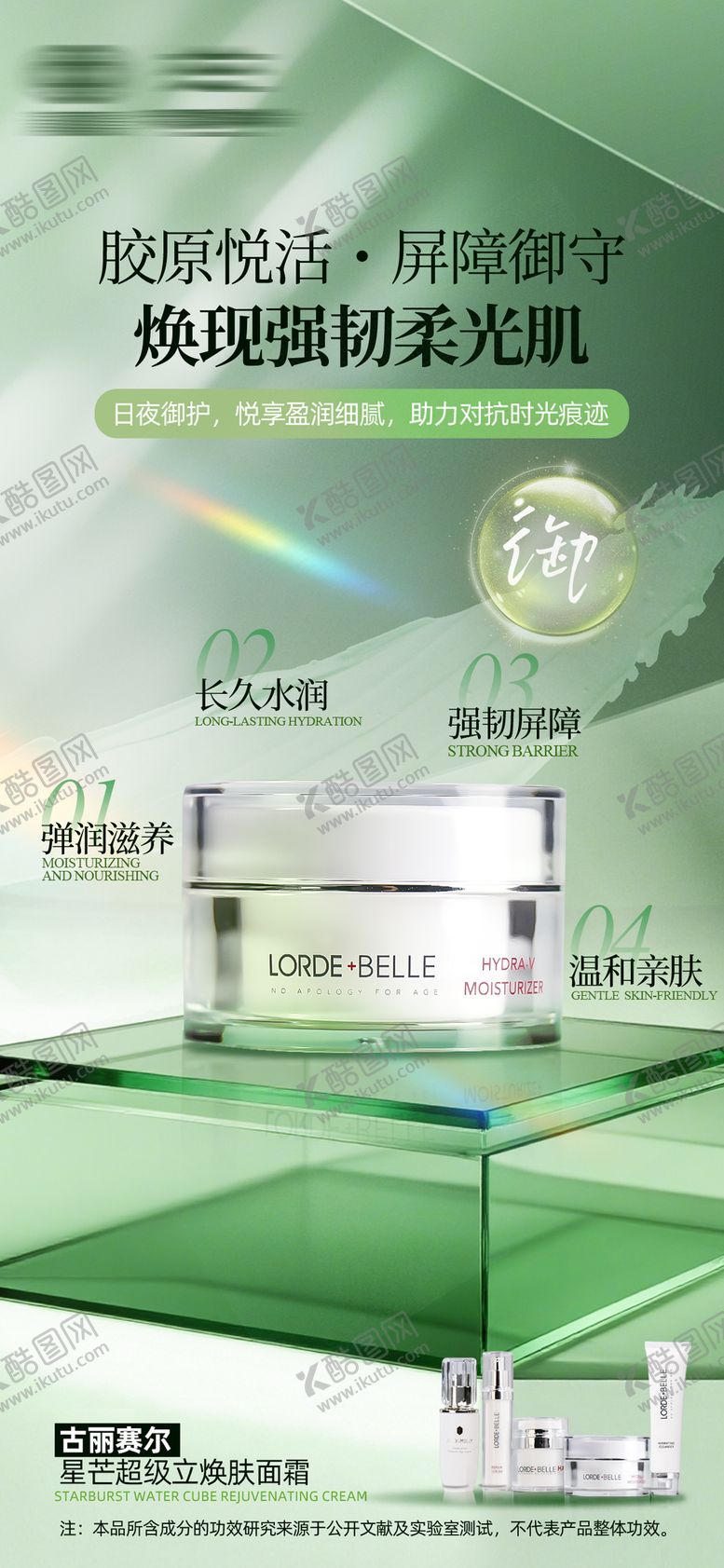 编号：73518905012140405065【酷图网】源文件下载-医美产品护肤绿色海报