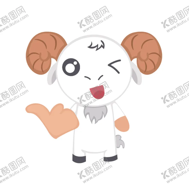 编号：34845805012217471795【酷图网】源文件下载-矢量山羊插画