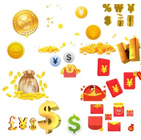 金币红包钱币金币图标