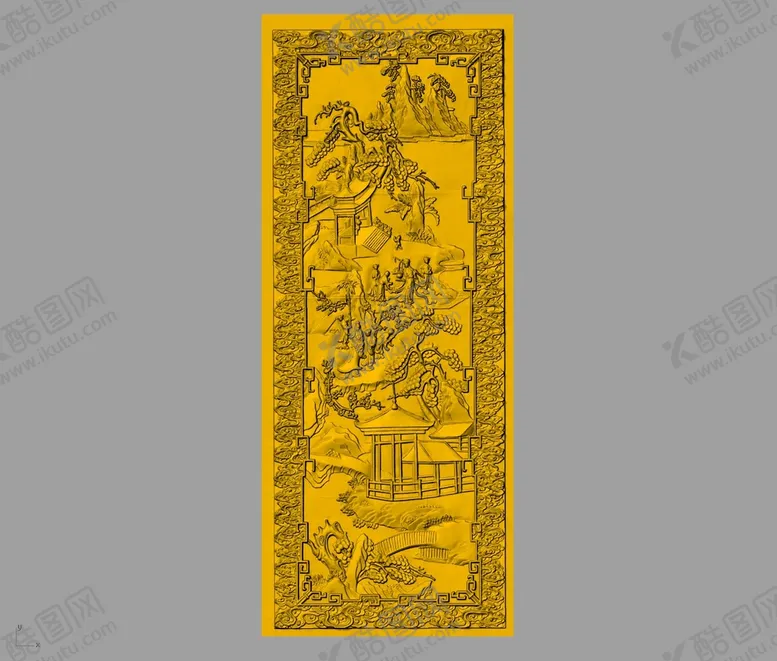 编号：63532401261956489886【酷图网】源文件下载-CAD浮雕装饰画立体模型
