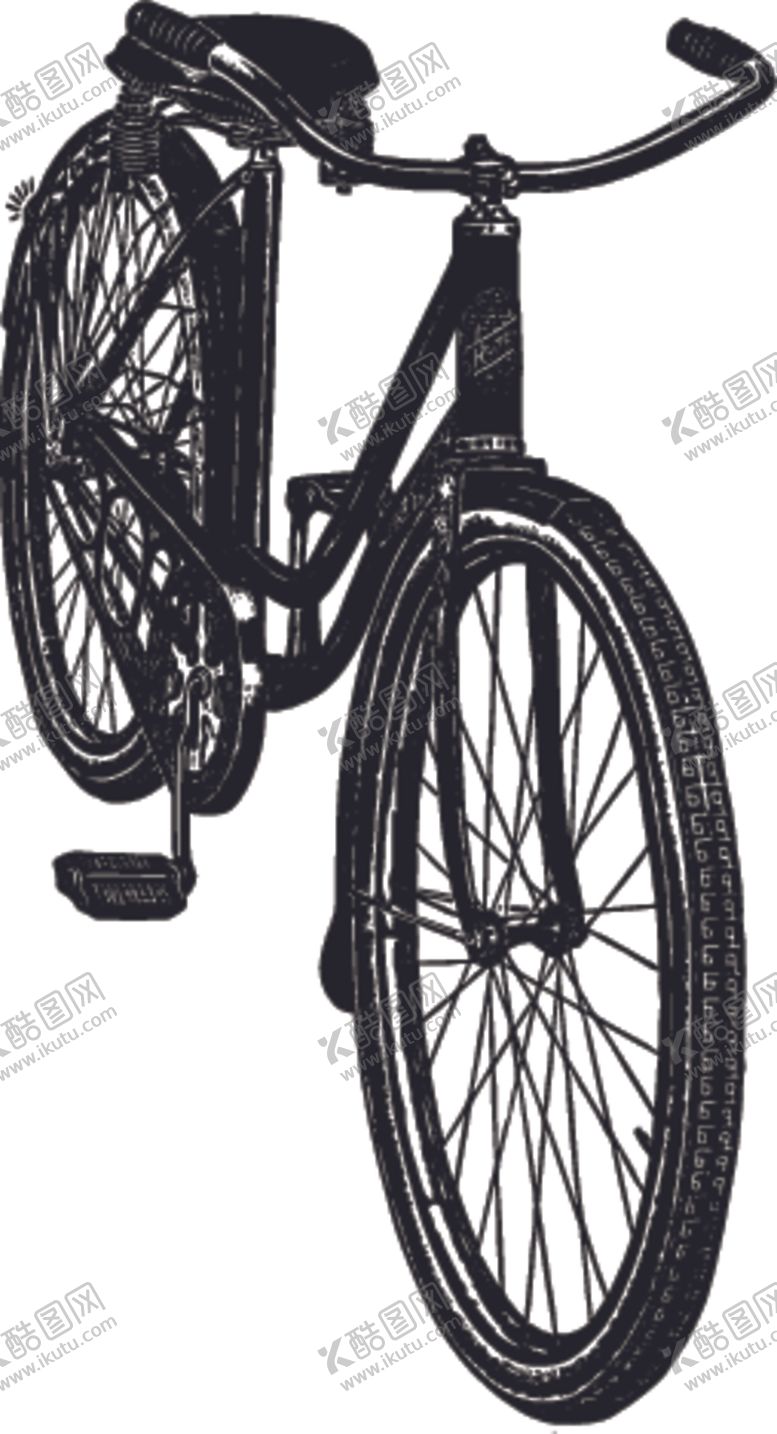 编号：45311609181540051052【酷图网】源文件下载-黑白手绘自行车