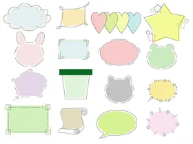 多彩卡通装饰元素集合