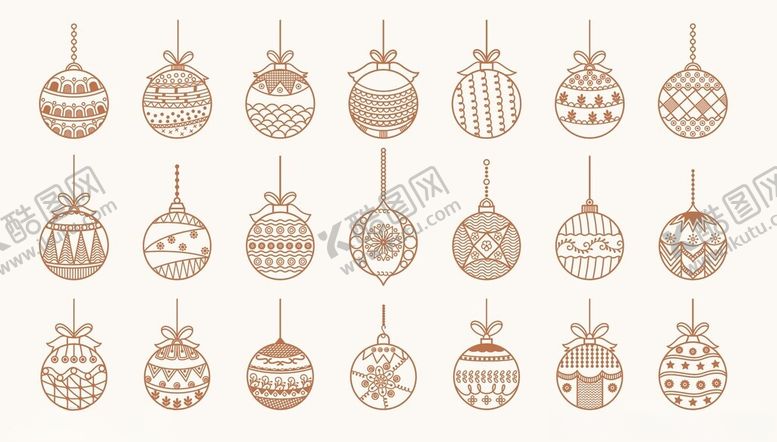 编号：90514405030546372560【酷图网】源文件下载-精美圣诞装饰挂件图案