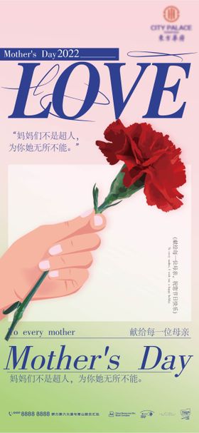 母亲节康乃馨鲜花海报