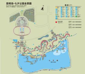 昆明池七夕公园旅游导览图