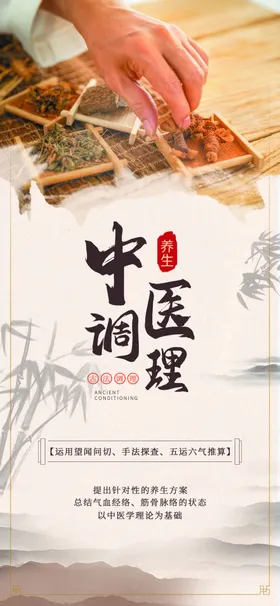 中医养生海报国风挂画式馆挂画药店挂画保健挂画
