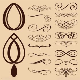 复古装饰性花纹设计元素