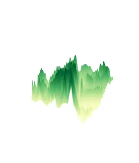 抽象山峰梦幻迷雾泼墨插画