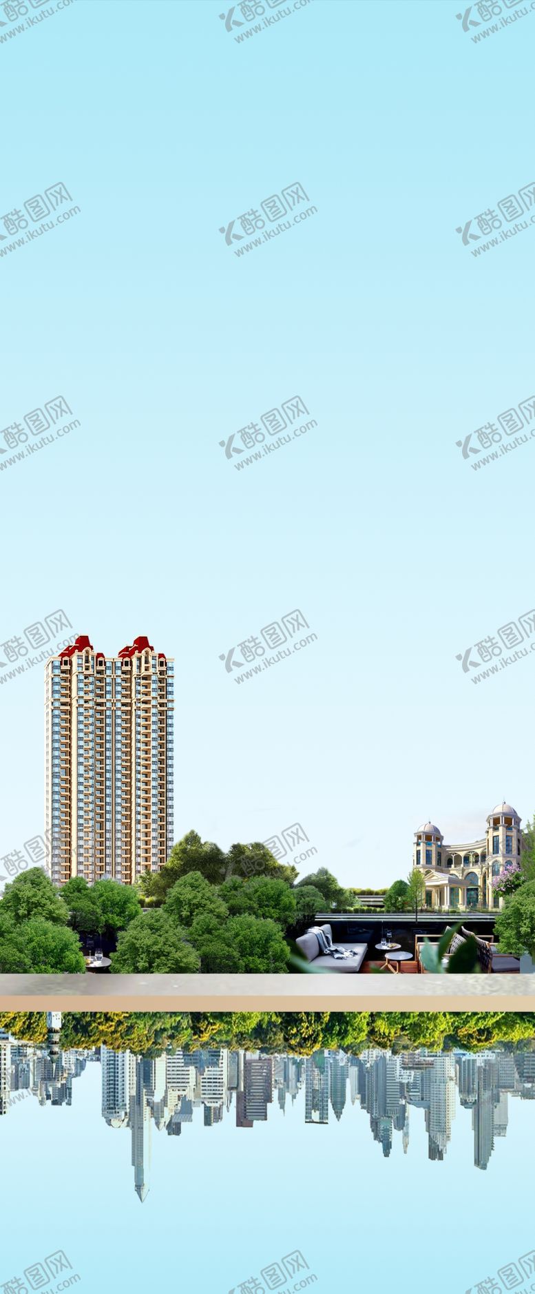 编号：74495810091401015481【酷图网】源文件下载-园林江景城市微信地产