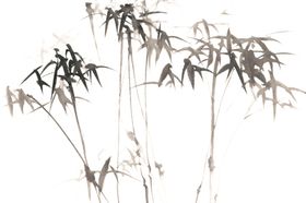 水墨竹子高清背景手绘