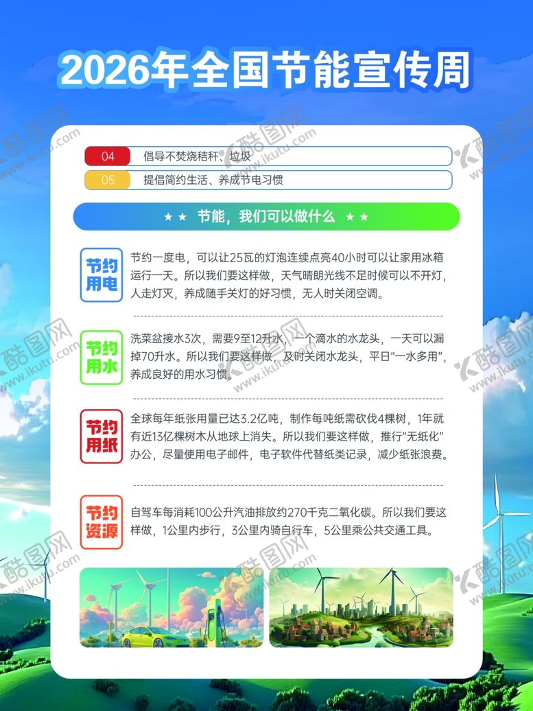 编号：17312905051236291417【酷图网】源文件下载-2026年全国节能宣传周海报