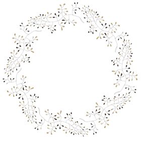 简约手绘花环