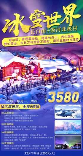 漠雪归来哈尔滨旅游海报