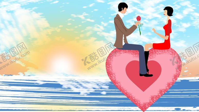 编号：58767606272047118064【酷图网】源文件下载-情侣插画