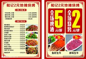 自助烤肉火锅价格表