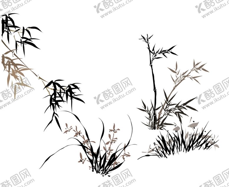 编号：70121409140514345164【酷图网】源文件下载-水墨竹子