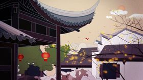 中国风建筑插画