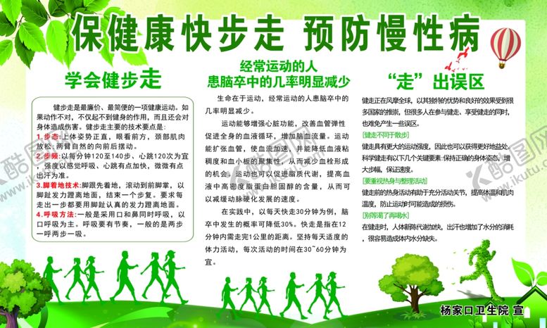 编号：44987105112247053713【酷图网】源文件下载-保健康快步走预防慢性病