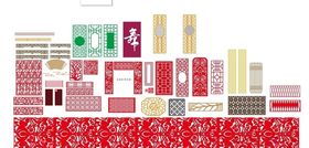 矢量各种镂空雕刻板