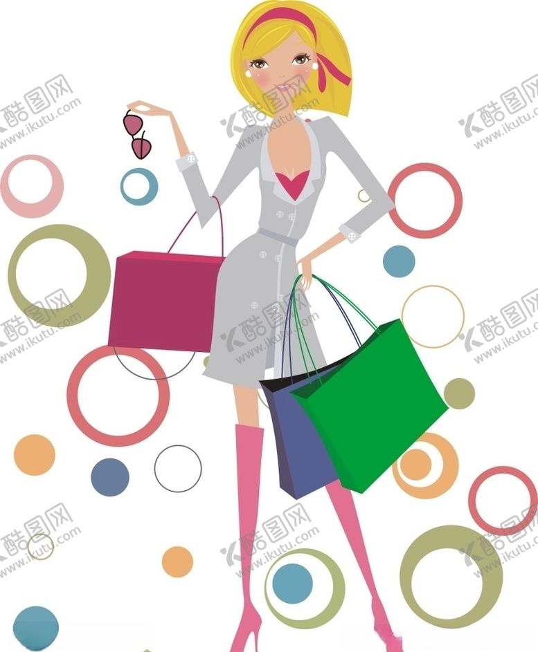 编号：63691709271407183532【酷图网】源文件下载-购物美女