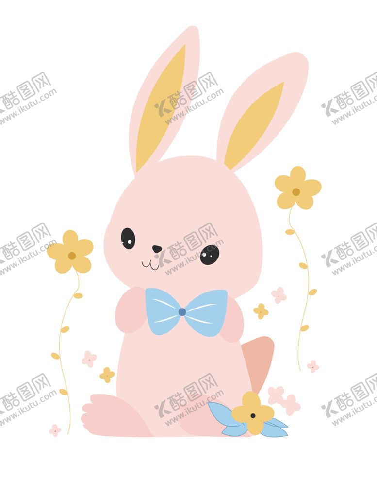 编号：12715812070048293183【酷图网】源文件下载-卡通粉色小兔