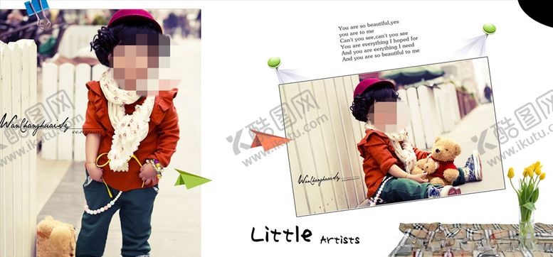 编号：54337309300303345708【酷图网】源文件下载-童年儿童周岁纪念相册PSD模板