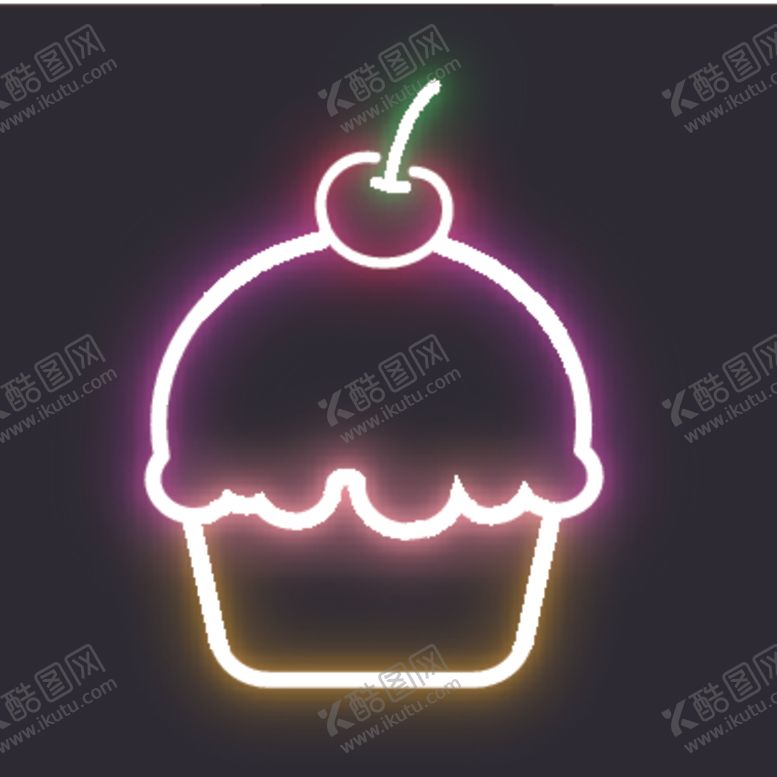 编号：26822210241340007413【酷图网】源文件下载-霓虹灯发光创意图案