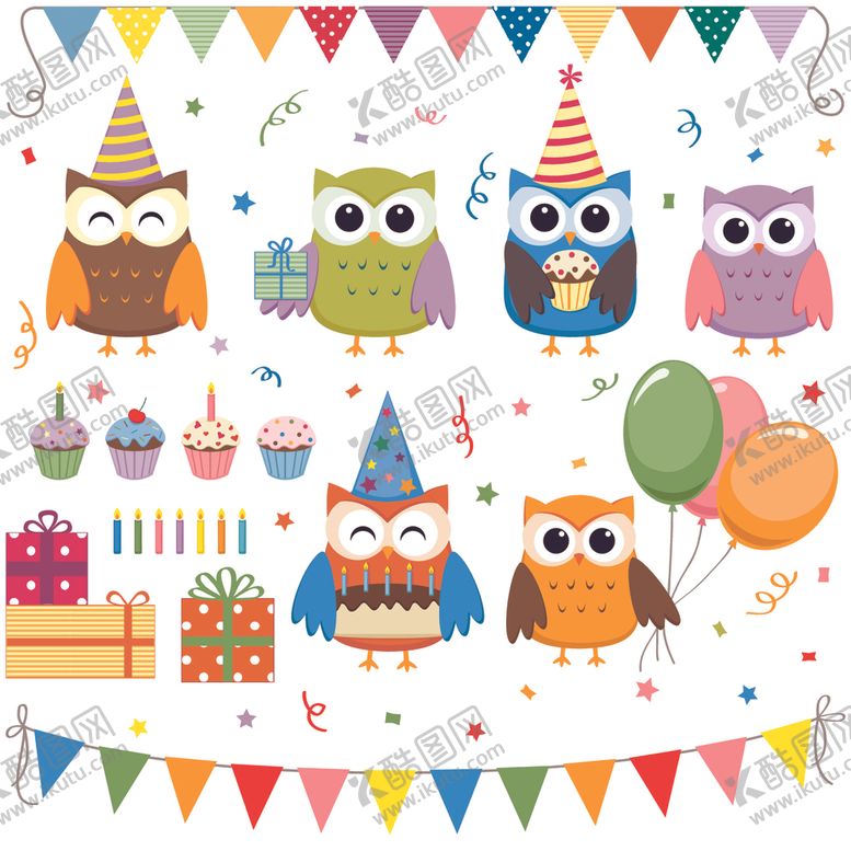 编号：91843410070938133190【酷图网】源文件下载-儿童卡通插画猫头鹰