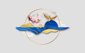 中国风背景墙电视美食建筑
